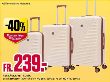 RESVÄSKA VIT, ROMA