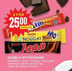 marabou - Marabou Daim, Marabou Japp, Marabou Dubbel Nougat