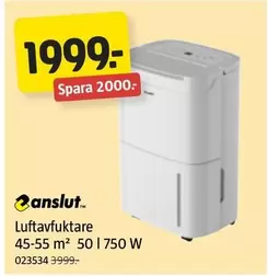 Luftavfuktare 45-55 m² | 750 W