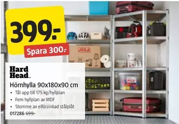 Hörnhylla 90x180x90 cm