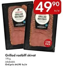 Grillad rostbiff skivat
