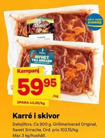 Karré i skivor