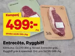 Entrecôte, Ryggbiff