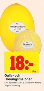 Galia- och Honungsmeloner