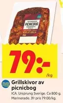 Grillskivor av picnicbog