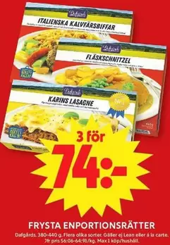 Frysta Enportionsrätter