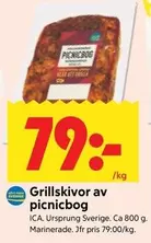 Grillskivor av picnicbog