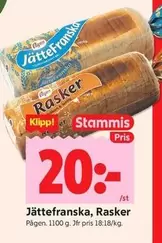 Pågen - Jättefranska, Rasker