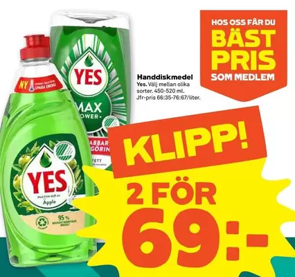 Yes - Handddiskmedel