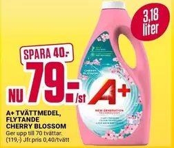 A+ tvättmedel, flytande Cherry Blossom