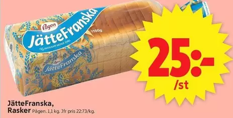 Pågen - JätteFranska, Rasker P