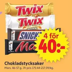 Twix - Chokladstycksaker