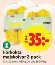 Förkokta majskolvar 2-pack