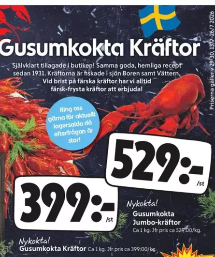 Gusumkokta Kräftor