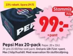 Pepsi - Max 20-pack