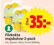 Förkokta majskolvar
