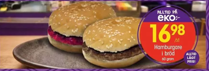 EKO - Hamburgare i bröd