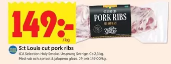 S:t Louis cut pork ribs