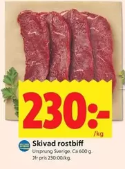 Skivad rostbiff