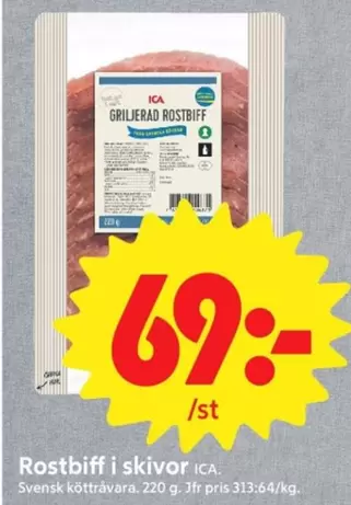Rostbiff i skivor