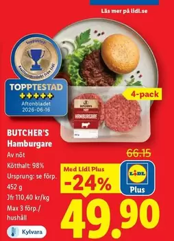 Mer - BUTCHER'S Hamburgare