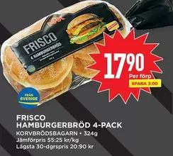 Frisco - HAMBURGERBRÖD 4-PACK