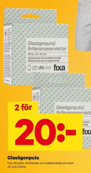 Fixa - Glasögonputs/Brillenseservietter