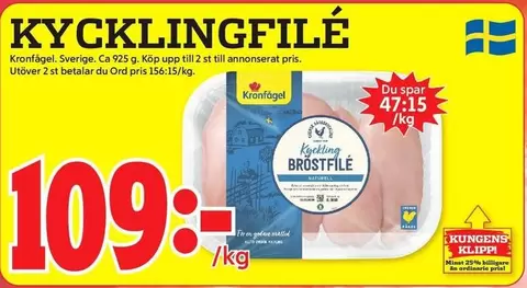 Kronfågel - KYCKLINGFILÉ