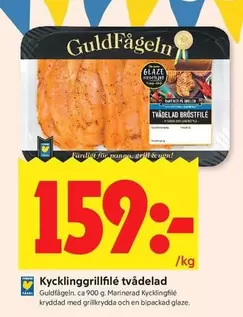Guldfågeln - Kycklinggrillfilé tvadelad