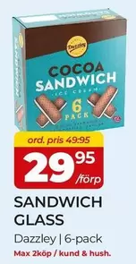 Dazzley - COCOA SANDWICH ICE CREAM