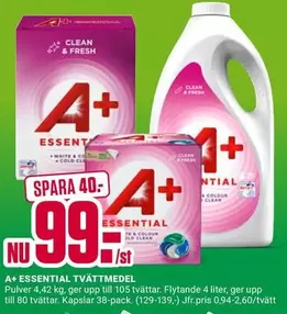 A+ ESSENTIAL TVÄTTMEDEL