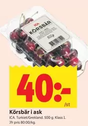 Körsbär i ask