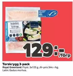 Royal Greenland - Torskrygg 3-pack