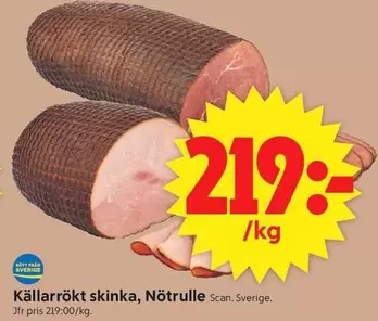 Scan - Källarrökt skinka, Nöttrulle