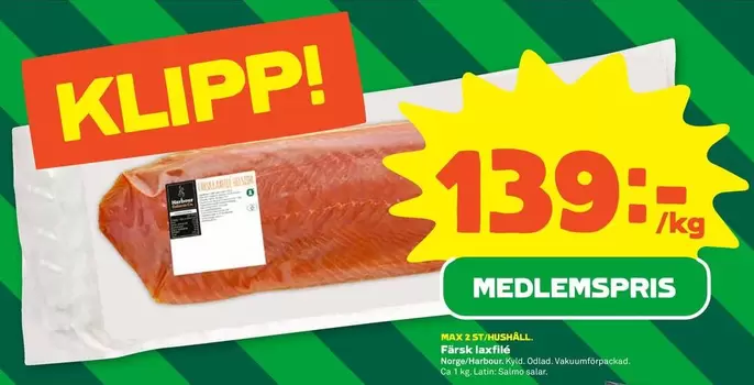 Fersk laksefilet