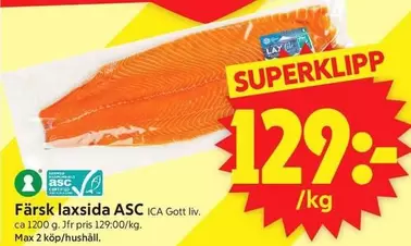 Färsk laxsida