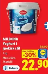 Milbona - Yoghurt i grekisk stil
