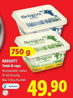 Bregott - Smör & raps Normalsaltat, mellan