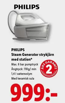 philips - Steam Generator strykjärn med station