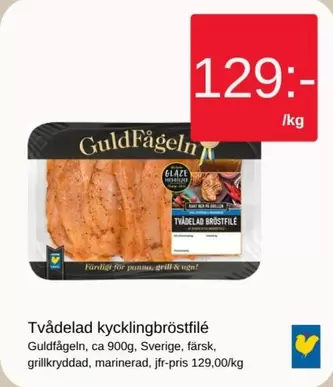 Guldfågeln - Tvådelad kycklingbröstfilé