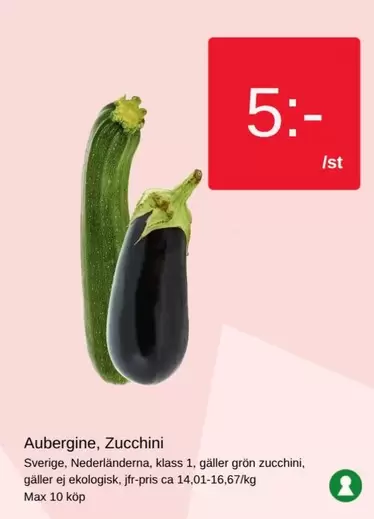 Aubergine, Zucchini