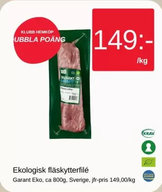 EKO - Ekologisk fläskytterfilé