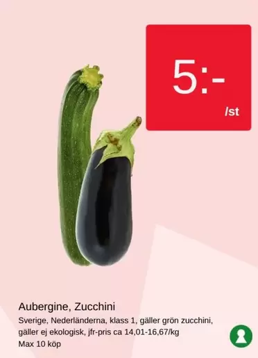 Aubergine, Zucchini