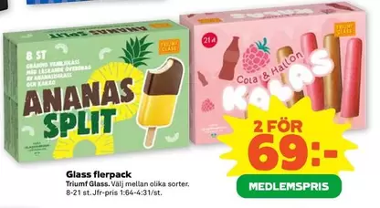 Triumf glass - ANANAS SPLIT, KANAS