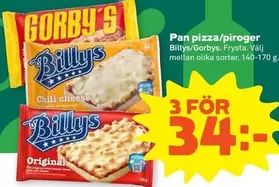 Billys - Pan pizza/piroger