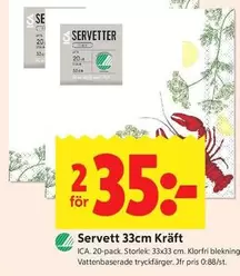 Servett 33cm Kräft
