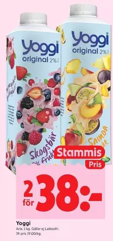 yoggi - Yoggi Original 2% Skogsbär Frukt