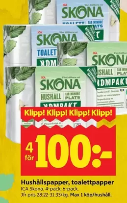 Skona - Hushållspapper, toalettpapper