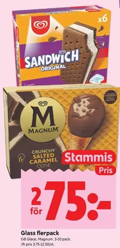 magnum - Sandwich Original, Crunchy Salted Caramel Cone