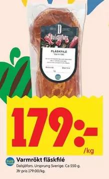 Varmrökt fläskfilé